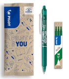 PILOT - FriXion Ball Clicker 07 Set met 1 pen en 3 vullingen vert