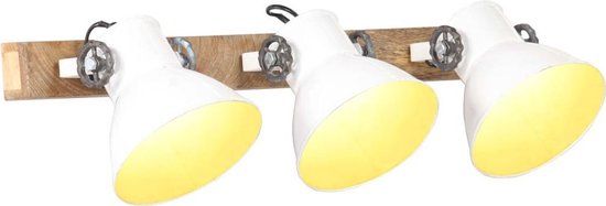 Prolenta Premium Wandlamp industrieel E27 65x25 cm wit