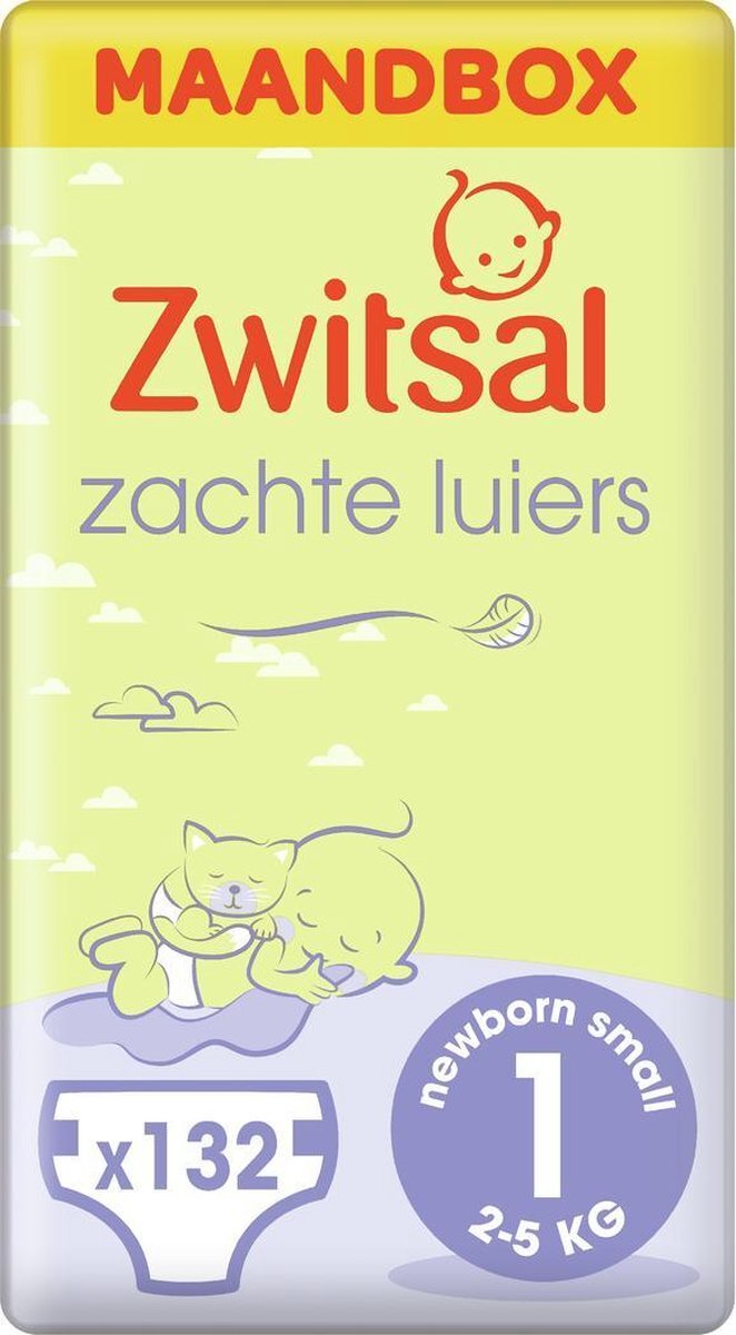 Zwitsal Luiers New Born - Maat 1 - 132 stuks - Voordeelverpakking