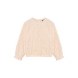 Daily7 rechtvallende gebloemde blousetop - ecru