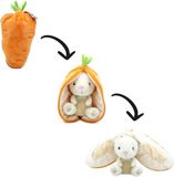 Les Déglingos Flipetz - 2-in-1 Knuffel - Gadget het Konijn / Wortel - 14 x 9 x 26 cm