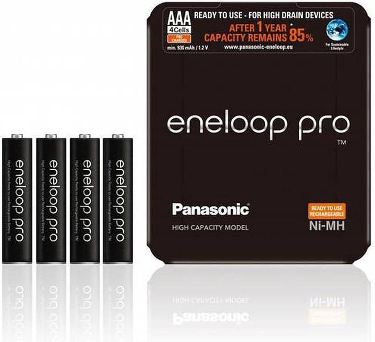 Panasonic Eneloop Pro AAA Batterijen - 930mAh (4 stuks)