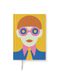 Olimpia Zagnoli Yellow Midsized Blank Notebook