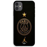 Maniacase Coque Pour iPhone 11 PSG logo jordan doré étoile champion