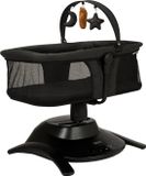 Novi at Home® Stardust 2-in-1 Babyswing en Wieg - 12 melodieën en 2 natuurgeluiden - Zwart - tot 9 kg