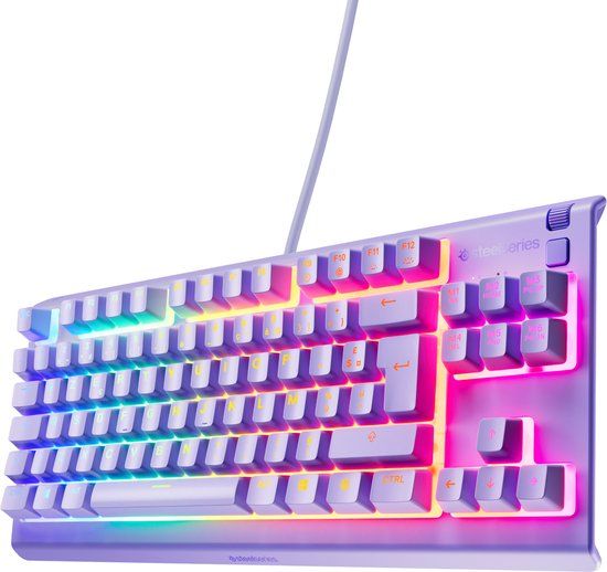 SteelSeries Apex 3 TKL - Bedraad Gaming Toetsenbord - FR AZERTY - Lavender