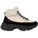Moschino Baskets montantes noir et blanc avec fourrure beige Taille : 38