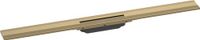 hansgrohe RainDrain Flex, afvoergoot, kant-en-klare set, douchegoot, 900 mm, afvoerafvoer, douche, in te korten, voor wandmontage, geborsteld brons