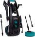 VONROC PRO Hogedrukreiniger V25-2 - 2500W - 195 bar - 468 l/h - Incl. 8m slang, slanghaspel, terrasreiniger, reinigingstank en meer