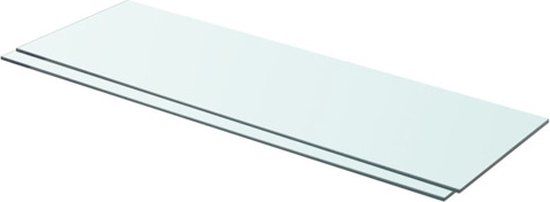vidaXL Glazen Schappen 2 stuks 80x25 cm Transparant