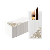 PAW Bestekservetten Stoffen 1/8-vouw, 25 stuks - Gouden Ornament
