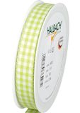 Halbach Seidenbänder Premium Vichy Karo cadeaulint (groen)