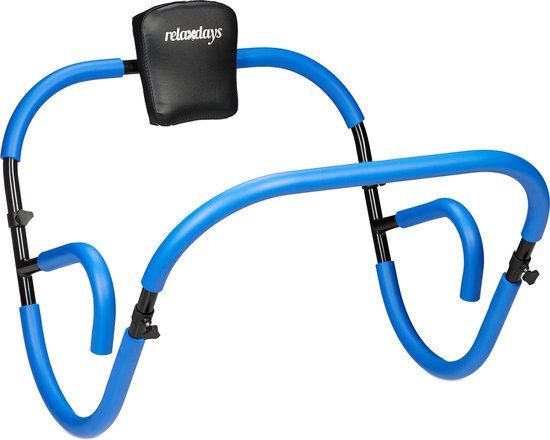 Relaxdays Buikspiertrainer - Blauw/Zwart