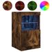 vidaXL Dressoir met LED-verlichting 41x37x67 cm gerookt eikenkleurig