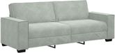 vidaXL Canapé trois places Velours Gris clair 220x78x84 cm