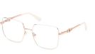 Guess GU2953 024 Vierkant Metaal Rose Goud Vrouwen 53mm
