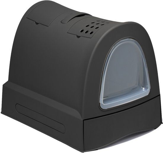 Imac Zuma Kattenbak - Met Schuiflade - Zwart - 56 x 40 x 42,5 cm