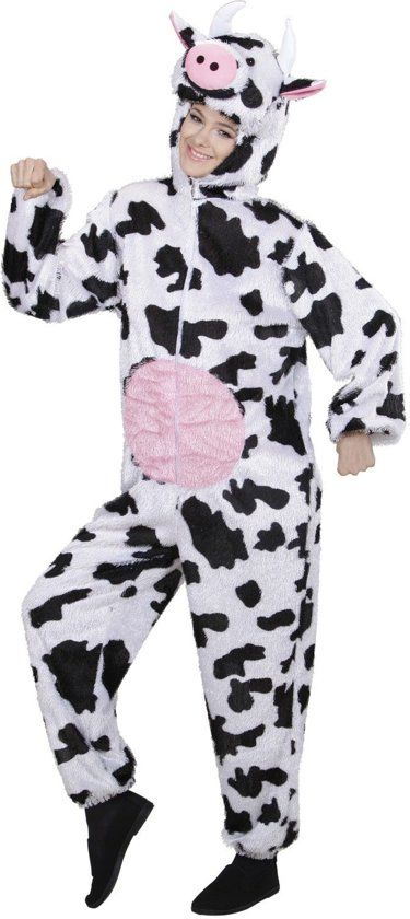 Widmann Koe & Stier Kostuum Full-Body Pluche Koe Volwassen Medium / Large Carnaval kostuum Verkleedkleding