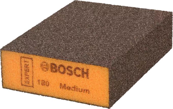 Bosch Sanding Block - Medium Grit - Foam - Wood - Paint Removal - 69mm x 98mm - 1pc