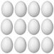 Rayher hobby materialen Rayer Hobby piepschuim ei - Pakket van 12x stuks - 10 cm - wit - Pasen decoratie - tempex paaseieren