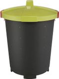 Conteneur à déchets 45 litres, refermable, peu encombrant, noir