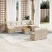 Maison Exclusive - Ensemble de meubles de jardin 10 pièces avec canapé et coussins, beige, en polyrotin