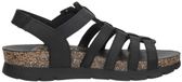 Panama Jack Sasha Sandalen Plat - Zwart - Maat 37