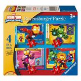 Ravensburger Iron Man & His Awesome Friends 4 in a Box Jigsaw Puzzles