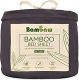 Bambaw Luxe Bamboe Hoeslaken 160x200cm – Houtskool