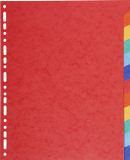 Exacompta 25x Tabbladen gerecycleerd karton 220g - 12 tabs - A4 maxi - Geassorteerd - 2112E