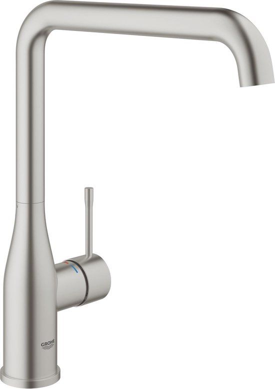 GROHE Essence New Keukenkraan - RVS - Draaibare Hoge Uitloop