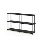 Furinno Besi 4 x 2 industriële multifunctionele plank display rack met metalen frame, walnoot baai