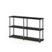 Furinno Besi 4 x 2 industriële multifunctionele plank display rack met metalen frame, walnoot baai