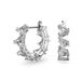 Swarovski Dames Oorringen Metaal - CrystalZilverkleurig