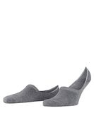 FALKE Step High Cut onzichtbar eenkleurig katoen footies heren grijs - maat 39-42
