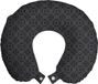 ABAKUHAUS Coussin de voyage gris foncé avec support cervical