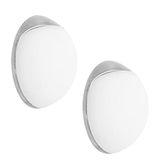 WAGNER Design muur deurstopper SCREW OR GLUE/schroef of lijm 2st. set - diameter Ø 20 x 8 mm, geborsteld metaal, inox look, thermoplastisch rubber, wit, designprijs - 15512202
