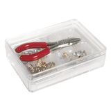 Rayher Mini-sieradenset, 1 tang plus accessoires, diverse materialen, goud, zilver, 14 x 7 x 2,2 cm
