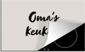 Merkloos KitchenYeah® Inductie beschermer 91.2x52 cm - Oma - Spreuken - Quotes - Inductiebeschermer