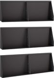 vidaXL - Keermuur - 6 - st - 60 - x - 12 - x - 40 - cm - Staal - Zwart