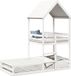 Maison Exclusive - Hemelbed met dak, wit, 90x200 cm, massief grenenhout