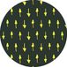 Bonateks Ronde digitaal bedrukte muismat, antislip onderkant, voor kantoor en thuis, diameter: 22 cm