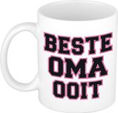 Shoppartners Bv Beste oma ooit mok / beker - wit - verjaardag / bedankt cadeau - koffiemok / theemok