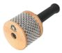 GEWA Cabasa 18 x 11 cm – percussie-instrument met houten corpus, metalen oppervlak & metalen kogelkettinkjes – natuur – rubberen greep