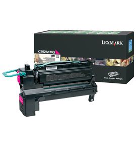 Lexmark C792A1MG Magenta Toner Cartridge - 6000 Pages - Compatible with Lexmark C792 Series Printers
