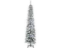 HOMCOM Kerstboom Kunststof, Metaal Ø54 x 210H cm Groen+Wit