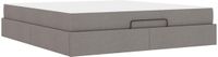 vidaXL Bedframe met matras 2-persoons Taupe Stof