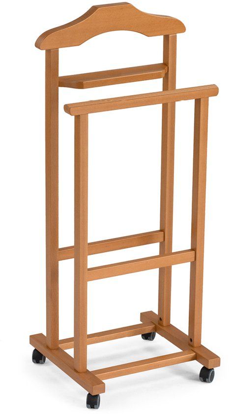 Arredamenti Italia Houten dressboy dubbel op wielen kersenhout