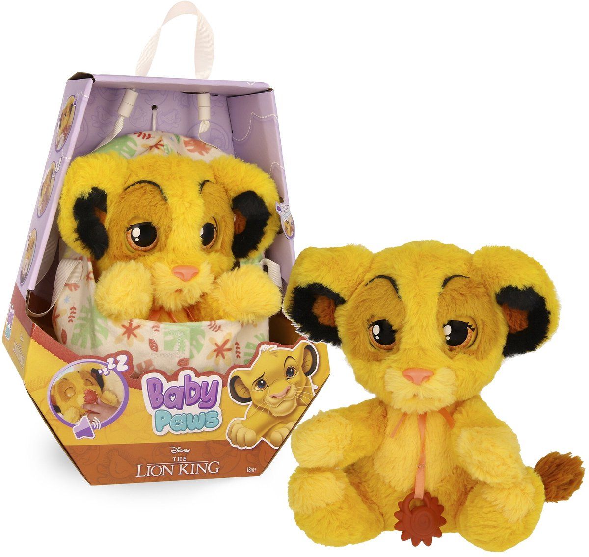 IMC Toys Baby Paws Disney Simba - Interactieve pluchen knuffel