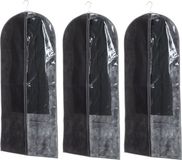 Merkloos / Sans marque 5Five Kleding/beschermhoes - Set van 5x stuks - pp kunststof - met venster - zwart - 135 x 60 cm